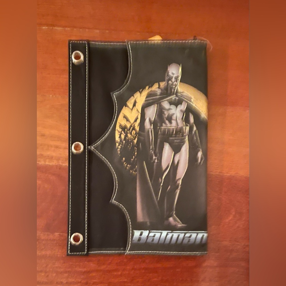 NEW Pencil Case Batman Boy Pouch 3 Ring Binder Pen Zipper School Office Supplies